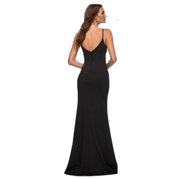 La Femme Spaghetti Strap Dress in Black NWOR Size 8 - Picture 2 of 5